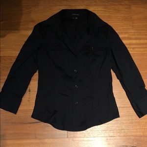 Theory button down - S - black